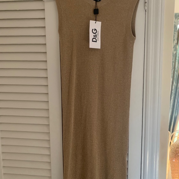 Dolce and Gabbana gold knit dress - Picture 5 of 6